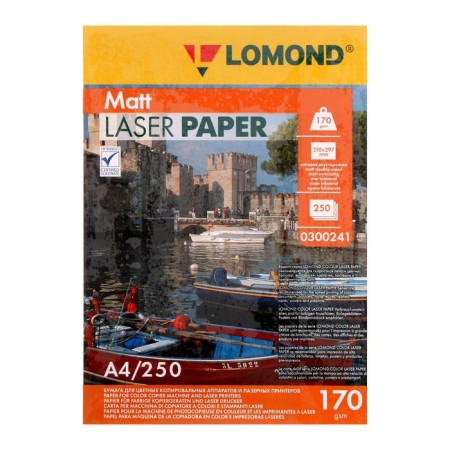 Photo paper for laser printing A4, 250 sheets Lomond, 170 g/m2, bilateral, matte