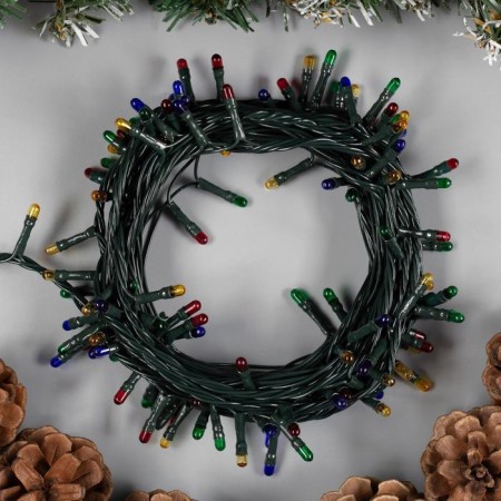 Garland "thread" 5.5 m, IP20, dark thread, 140 lamps, glow of multi, 8 modes, 220 V-1
