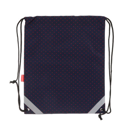 A bag for shoes 440 x 365 mm, Erich Krause, density 300D, with a reflective strip, dots in blue, blue-1
