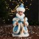 Snow Maiden "Fluffy fur coat with a bow and a flashlight" moves, 30x14 cm, blue