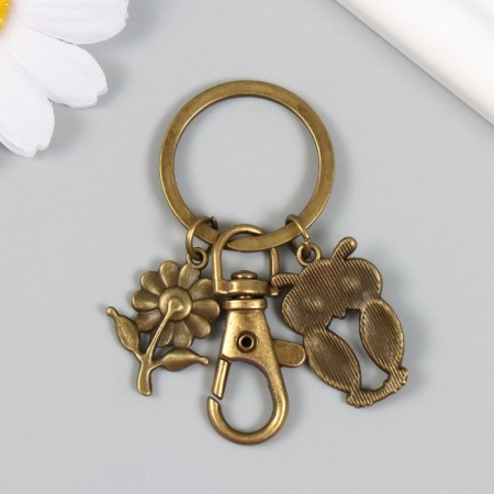 Trick Metal with carbine "Eagle and Flower" Bronze 6 cm-3