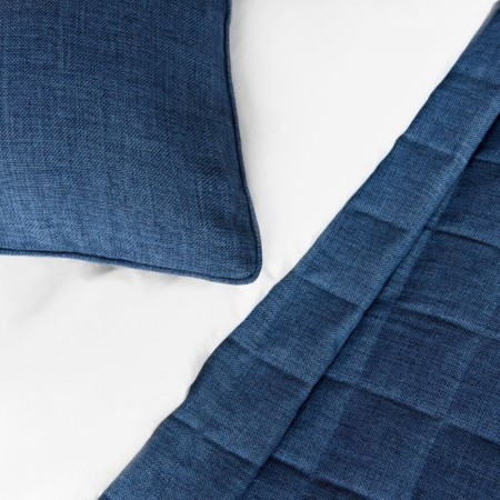 Jerry set: a coverlet 230 x 250 cm, pillowcase 45 x 45 cm - 2 pcs, color blue-3