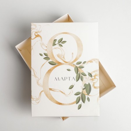 Gift folding box, packaging, “March 8”, 21 x 15 x 7 cm-4
