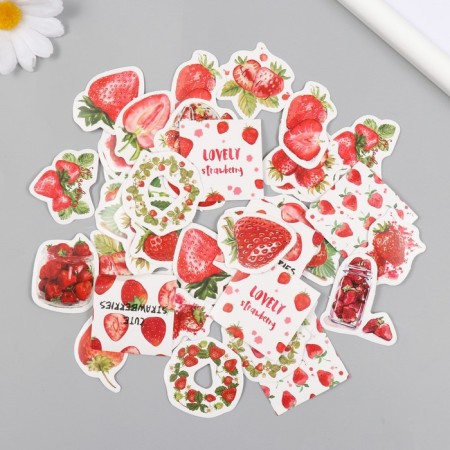 Stickers for creativity "Strawberry" set 46 pcs 6.4x4.4x1.1 cm