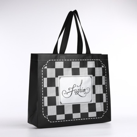 Bag without fastening, black color