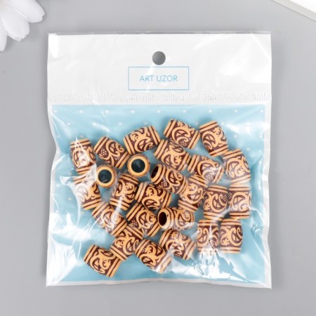 Beads for creativity plastic "Ethno. Signs" set of 20 g 1x1x1.5 cm-3