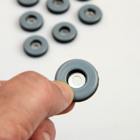 Furniture round tundra, d = 25 mm, 8 pcs., Polymer, gray color-5