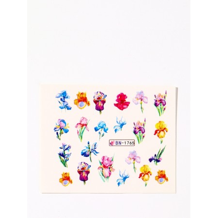Slider - nail design "Flower happiness", packing 6 pcs, multi -colored-4