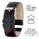 Watch strap, male, 20 mm, harness 75 mm, larynx 115 mm, genuine leather, black