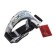 Glass-mask for motorcycle driving, transparent glass, white-blue-black color, OM-23