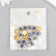 Decor for creativity plastic "Blue flower" set of 20 pcs 1.2x1.2 cm