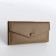 Women's wallet on the button, khaki color