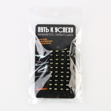 Keychain for keys with the phone number "Way to Success" 6 x 11 cm-8