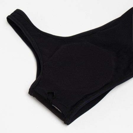 Swimsuit female separate minku with a strap black color, size 48-9