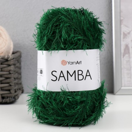 Yarn "Samba" 100% polyester 150m/100g (200 emerald)