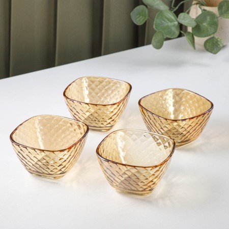 Glass “Star” exchange, a bowl size 10 × 6.2 cm, 4 pcs-2