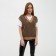 Women's vest, coffee color, black goose foot, size XL