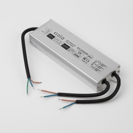 ECOLA power supply for 12 V LED tape, 200 W, IP67