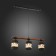 Suspended EVOLUCE lamp. Sle114403-03. Abiritto. 3x60 watts, E27, 60x10x20.5 cm, black color, dark tree
