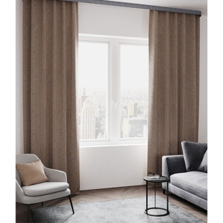 Curtain "breeze", size 200x260 cm, gray-golden color