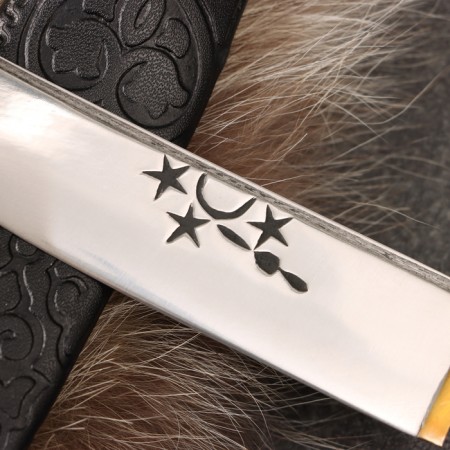 Knife Pchak Sharkhon - Chirchik, Textoline, Erma, Garda Brass, 95x18 (11-12cm)-2