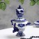 Samovar is medium, gzhel, porcelain, 18x11 cm