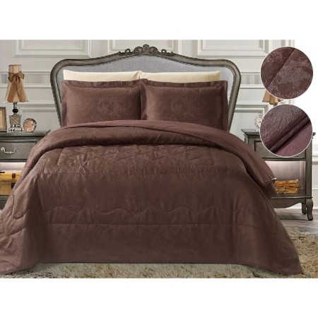 Set "Vermont": cover 240 × 260 cm, pillowcases 50 × 70 cm - 2 pcs, brown