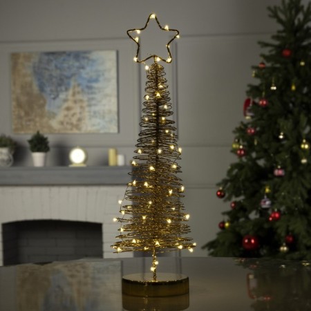 LED figure "Flower tree" 11 × 46 × 11 cm, metal, batteries AAAX3 (not in the kit), glow warm white