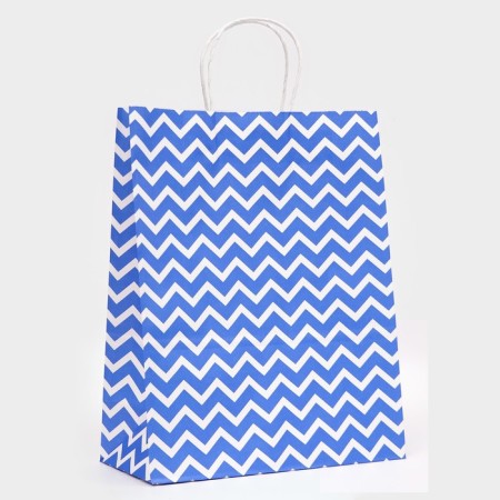 Craft package, blue, "broken lines", 33 x 26 x 12 cm-1