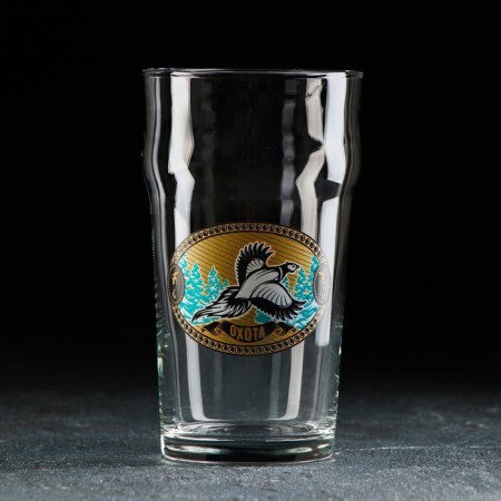 Glass glass for beer "On the Hunt", 570 ml, MIX drawing