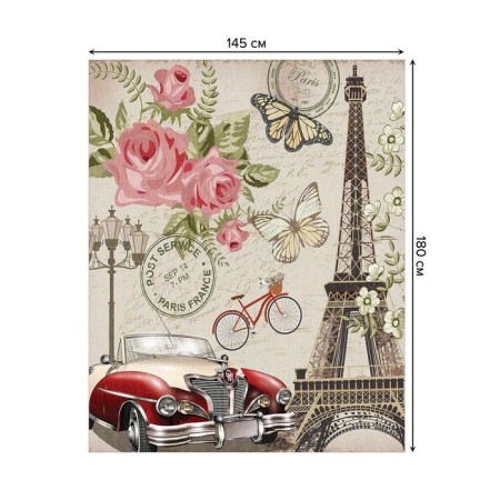 The tablecloth “Romance of Paris”, rectangular, Saten, size 145x180 cm-1