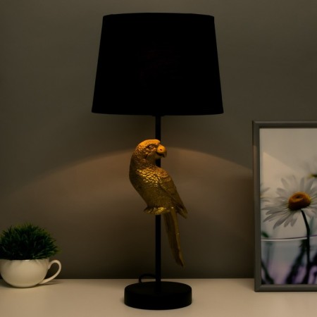 Parrot table lamp E27 40W black and gold 23.5x23.5x50 cm Risalux-2