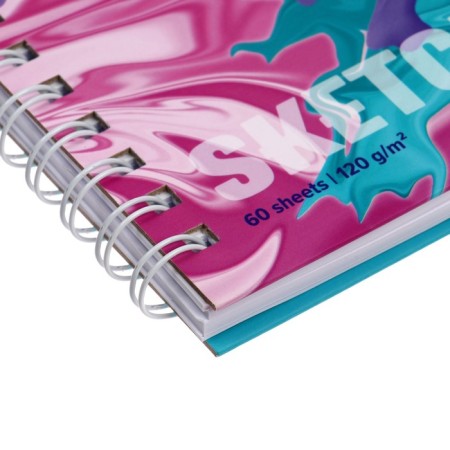 Sketchbook A5, 60 sheets on the crest "Kitch", a solid cover, soft-tach lamination, block 120g/m2-2