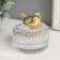 Casket glass, ceramics "Golden Bird" 6.5x6.5x7.2 cm