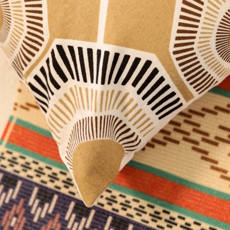 Decorative pillowcase 40x40 cm, Circle Beige, 100% cotton-3