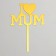 Topper "I love mom", color gold