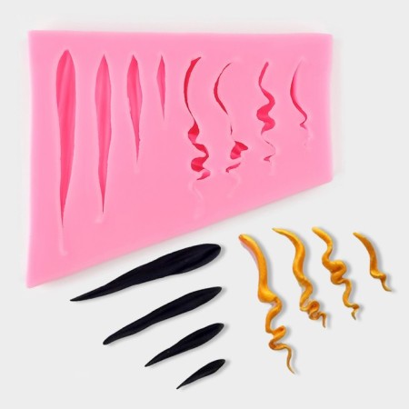 MOLD "SLIDS", silicone, 10.5 × 8.5 × 1.2 cm, color mix