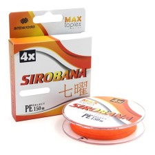 Шнур плетеный Shii Saido Sirobana 4X, L=150 м, d=0.405 мм, test=20.39 кг, оранжевый