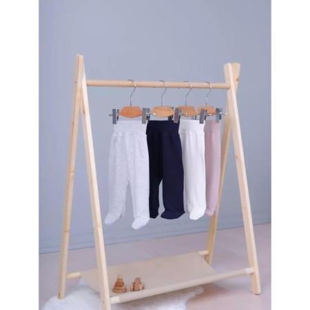 Radlings on a wide Rant Base elastic band, seams outward, height 62 cm, color light gray melange-3