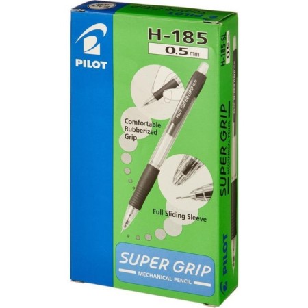 Mechanical pencil Pilot 0.5 mm Super grip rubber emphasis, black-3