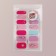 Flood stripes for manicure, 14 pcs, pink/lilac/blue color