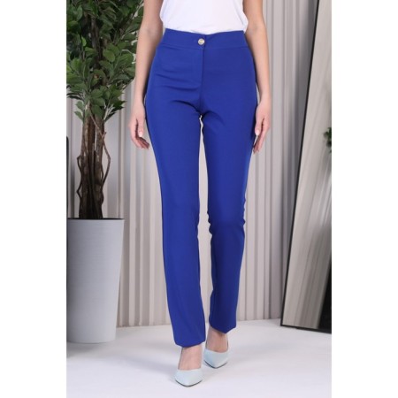 Female trousers, size 42, blue color-3