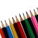Pencils of colored 12 flowers "Princess", wooden building, hexagonal