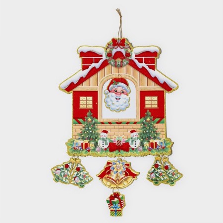 Decorative decoration (suspension) "New Year's house" 50x33.5 cm-1