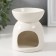 Aroma lamp ceramics "Dragonfly on the flower" white 7.2x7.2x8.3 cm