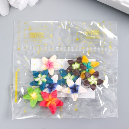 Decor for creativity PVC "Flower Lily" set 10 pcs mix 0.4x1.8x1.8 cm-2