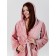 Women's robe with a hood, size 46, Rose color
