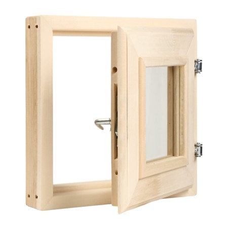 Window, 30 × 30cm, double glass of linden, outer opening-3