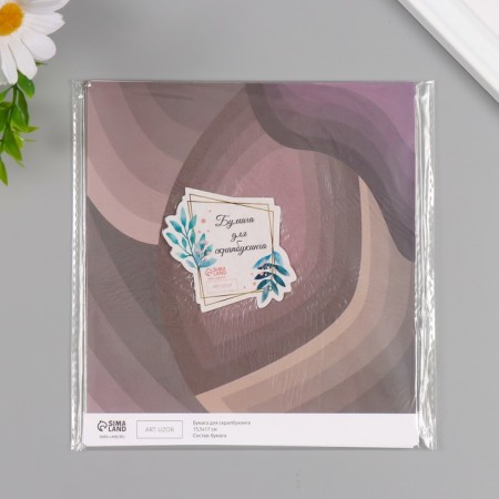 Scrapbooking paper bilateral "tenderness of spring" density 180 grams set 10 pcs 15.5x17 cm 1071-5