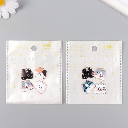 Decor for creativity Metal "Cat" enamel mix 1.7x1.8 cm-4
